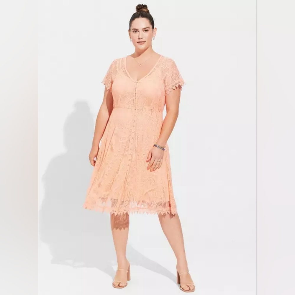 Torrid Mini Lace Button-Front Shirt Dress NWT 0 (12)